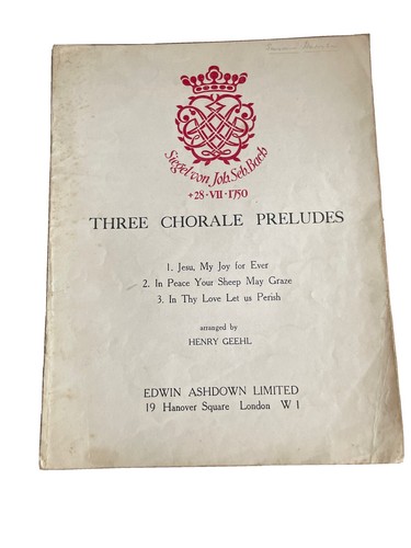 Three chorale preludes - three,
