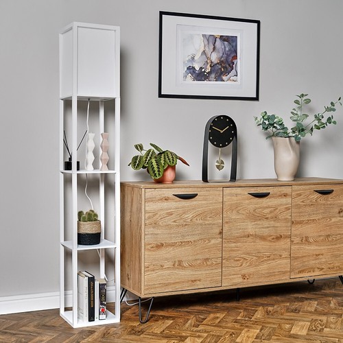 Wood floor lamp shelves - wood,
