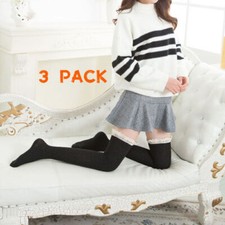 Women s Lace Trim Ruffle Frilly Thigh High Stockings Over Knee Long Stockings