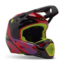 Fox Racing V1 Emotion Helmet MX24 Fluorescent Red