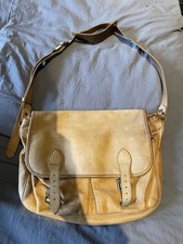 APC LIGHT BROWN TAN LEATHER SUEDE UNISEX MESSENGER SATCHEL BAG