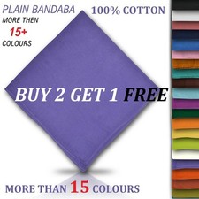 100% Cotton Plain Bandana -
