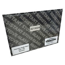 CHIMSOC Stove Glass - Clearview Single Glaze 650/750 (321mm x 224mm Rectangular)