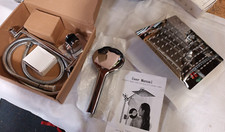 Shower Head and Hose Set Stainless Steel 9.8" Square Rainfall Shower Head OPNED