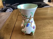 A Clarice Cliff Vase Indian Tree Design VGC No Nibbles Or Cracks 