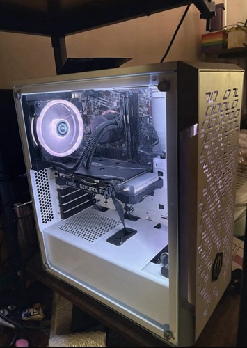 White gaming desktop - gaming,