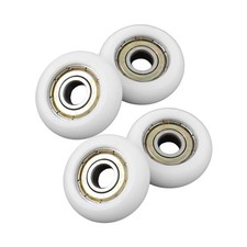 4 Pcs White Roller Wheels for