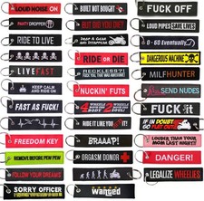 * Funny BIKER Motorcycle Motorbike KEYRING Key FOB Tag * Great GIFT *