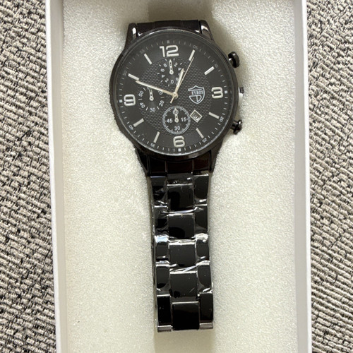 Men black stainless steel - black,