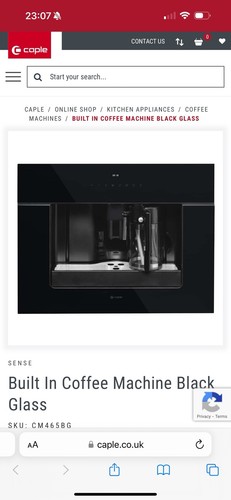 Caple built coffee machine - in,