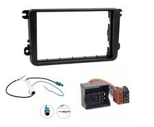 Double Din CD Stereo Fitting Kit Wiring Adaptor Fascia Panel For Vw Golf Mk5 Mkv
