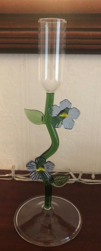 Flower stem glass candle - flower,