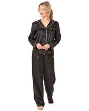 Ladies Satin Long Pajamas