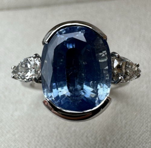 White gold ring 18kt - white,