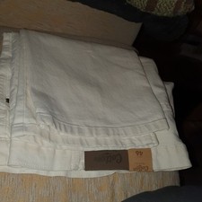 BNWT Cotton Traders Mens Jeans Off White Denim Cotton  Waist 46" Leg 32"