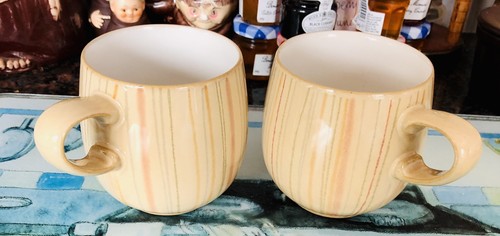 Pair denby caramel - pair, stripes