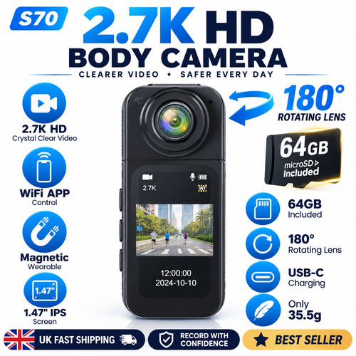 Mini body camera - 2.7k,