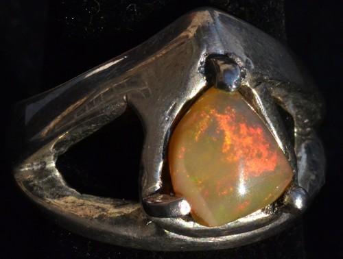 Natural multicolor fire opal - multicolor,