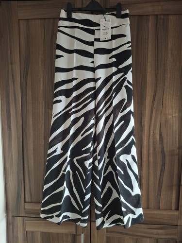 Zara zebra print wide leg - zebra,