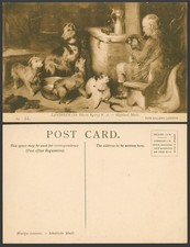 Dogs Puppies Highland Music, Bagpipes Landseer Sir Edwin Henry R.A, Old Postcard