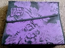 11"X13",BILLA BONG,PURPLE/BLACK-FABRIC- PORTFOLIO/CONFERENCE- FILE FOLDER(Ex/Con