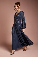 Coast Navy Maxi Dress Womens