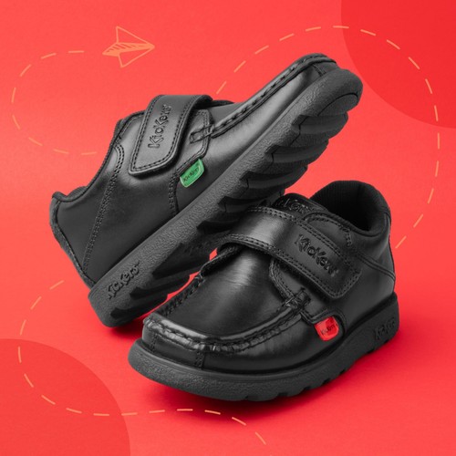 Kickers boys black - boys, leather