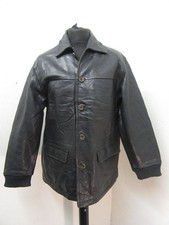 VINTAGE CHEVIGNON LEATHER DONKEY JACKET JACKET SIZE M, WOOL LINED