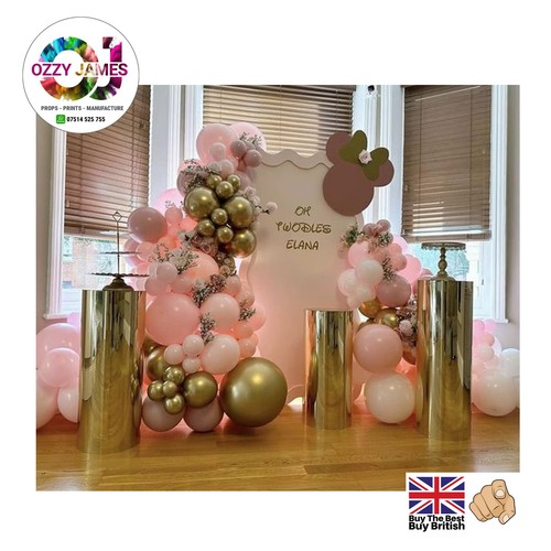 Gold mirror display plinth - mirror,