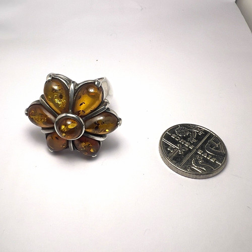 Sterling silver 925 amber - silver,