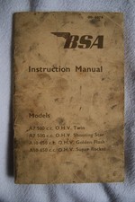 BSA A10 manual and service sheets