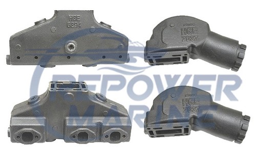 Exhaust manifold riser set - manifold,
