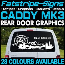 to fit VW CADDY COMPASS MOUNTAIN GRAPHICS STICKERS CAMPERVAN MOTORHOME DAY VAN