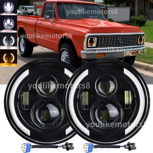 Round led projector - 2x, 7"