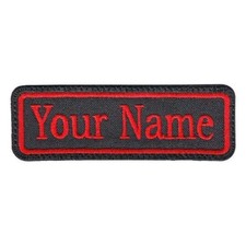 4" x 1.5" inch 1 Line Custom Embroidered Biker Sew on / Iron on  Name Tag, PATCH
