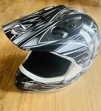 THH Motorcycle / Quad  Helmet Youth Kids Children XS 53-54cm Black & White