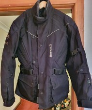 Buffalo fabric motorcycle jacket in black, excellent condition with full armour 