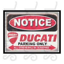 Notice Ducati Retro vintage Replica style metal tin sign/plaque HOME Decor