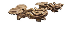 2 Pairs (4) Chinese metal dragon chopstick holder