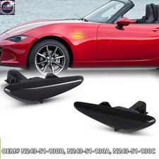 2x Black Side Indicator Amber LED Repeater Light For 07-12 Mazda 6 GH Atenza MX5