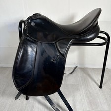 Kieffer Lech Profi Dressage Saddle 17” Seat 7.5” D-D Width Black Leather German