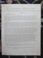 1971 Appalachian Mountain Club Canoe Trip Signup Letter w/Map Sudbury River (#4)