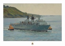 HMS ALBION entering Plymouth