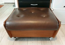 Mid Century Teak Leather