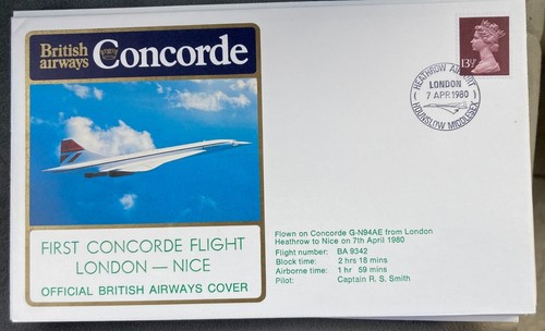 Concorde flown cover british - flown,