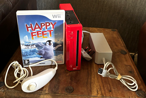 Nintendo wii red black - nintendo, red/black