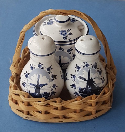 Delft cruet basket - cruet, set