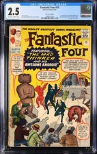 1963 Fantastic Four #15   CGC 2.5  1st appearance Mad Thinker & Awesome Android