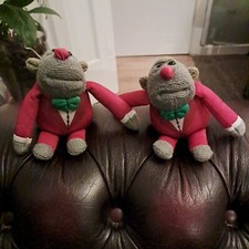 x2 PG Tips 6" Side Kick Most Famous Monkey Cow Bankers Outfit Bow Tie Red Nose