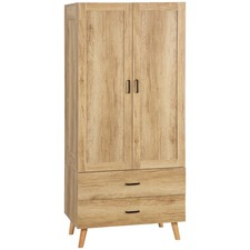 HOMCOM 2 Door Wardrobe with 2